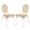 Merrick Lane Toulon Set of Two Stacking Thonet Bistro Style Chair, PE Cane Rattan Seat, and Metal Frame for Indoor/Outdoor Use